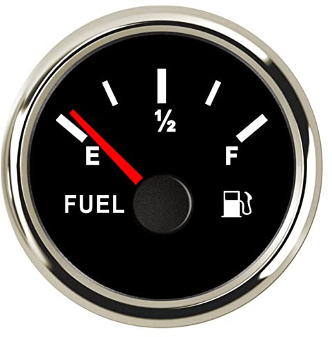 Medidor de Gasoil Deposito, Indicador de nivel de combustible impermeable marino de 52mm, 240-33 ohmios, indicador de nivel de tanque de combustible de acero inoxidable, herramienta for coche, barco,