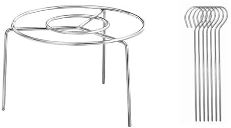 Barbecue rond en acier inoxydable durable avec brochettes grillées et support suspendu vertical(B Grill-12 sticks)