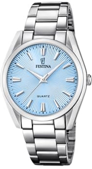 Festina Kinderuhr Junge und Mädchen Analog aus Edelstahl 316L | Quarzuhr, Widerstandsfähiges Mineralglas, Wasserdicht 5 ATM, F20622/P, Boyfriend