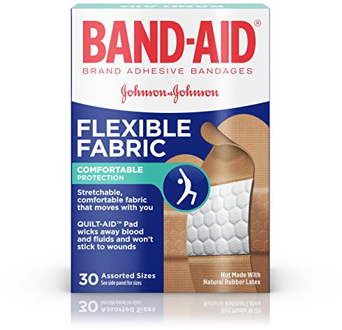 BAND-AID Bandages Flexible Fabric Assorted Sizes 30 Each (Pack of 2)