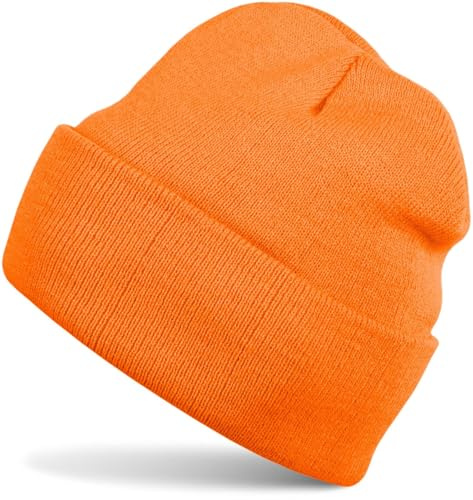 styleBREAKER Unisex Strickmütze Beanie Umschlag Polyacryl | Feinstrick. doppelt gestrickter Bund. Kopfumfang 54-58cm. formstabil. elastisch. winterfest. Einheitsgröße.