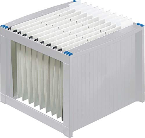 helit H6110084 - Hängeregistraturgestell, extra stabil, stapelbar, lichtgrau / blau