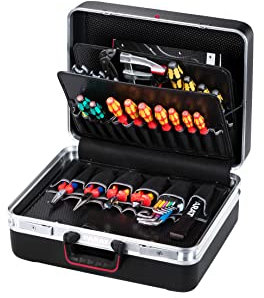 Parat Werkzeugkoffer Classic Kingsize (Werkzeugtasche für 50 Werkzeuge, Material Con-Pearl, X-ABS-Kunststoff, Aluminium, Tasche mit Kippzylinderschloss, Größe 49 x 41 x 23 cm)