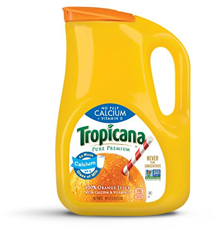 Tropicana, Orange Juice with Calcium + Vitamin D, No Pulp, 89 fl oz. bottle