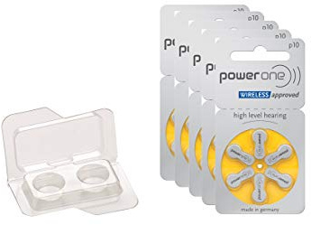 Powerone Hörgerätebatterien Typ 10 Zinc Air PR70 - Lange Laufzeit und hohe Leistung - 30er Vorratspack Benutzerfreundlich für alle Hörhilfen geeignet