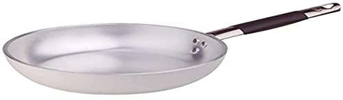 Pentole Agnelli ALMC1111C32 Cool Radiante Pfanne aus Aluminium, Stärke 5 mm, mit Rohrgriff aus Edelstahl, 32 cm, Silber