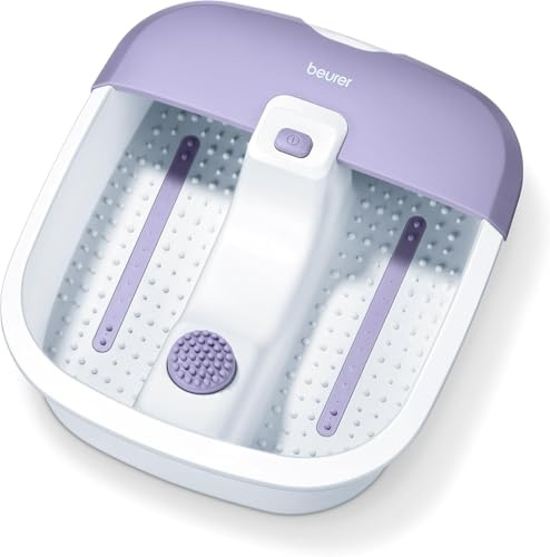 Beurer FB12 - Hidromasaje para pies, 60 W, 3 funciones, color lila y blanco