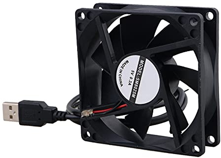 BQLZR 8 cm 8025 USB-Power-Kugellager, Computergehäuse, Kühlventilator, 5 V, 1300 U/min, Schwarz
