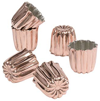 Patisse 43016 Backform für Canelé de Bordeaux, Kupfer, 35 mm, 6 Stück