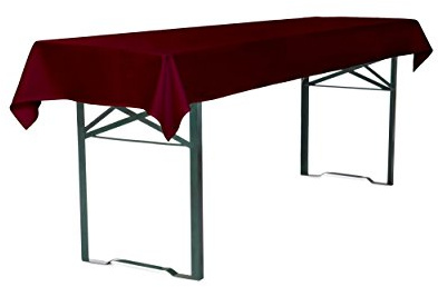 TexDeko® Tischdecke für Bierzeltgarnitur universell 250x100 cm Bordeaux | blickdichtes Material, waschbar bis 40°C, strapazierfähig, weicher Stoff, Biertischdecke mit 170gsm Stoffgewicht