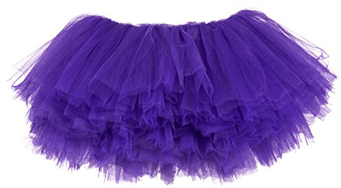 My Lello Purple Big Girls 10-Layer Short Ballet Tulle Tutu Skirt (4T-10yr)