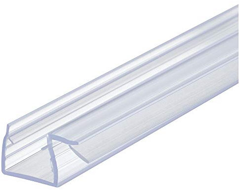 Gedotec Guarnizione di ricambio 90° per doccia 10 – 12 mm Guarnizione in vetro per pareti divisorie in vetro | Guarnizione per box doccia con 2000 mm | PVC trasparente | 1 pezzo