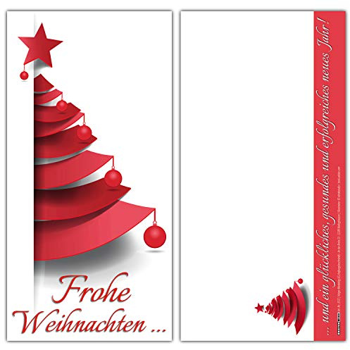 Weihnachtskarten Set (12 Stück) WEIHNACHTSBAUM - ideal als Brief oder Postkarte - privat und geschäftlich - Frohe Weihnachten Karten von BREITENWERK