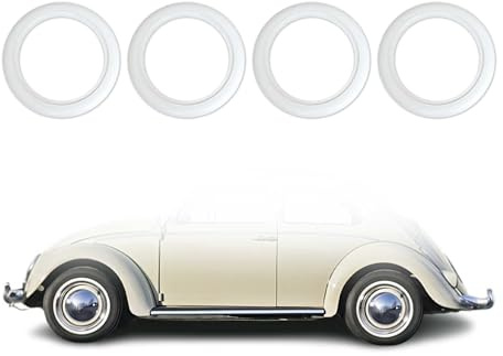 4x Weißwandringe Weißwandreifen Echt Gummi Auto Tuning
