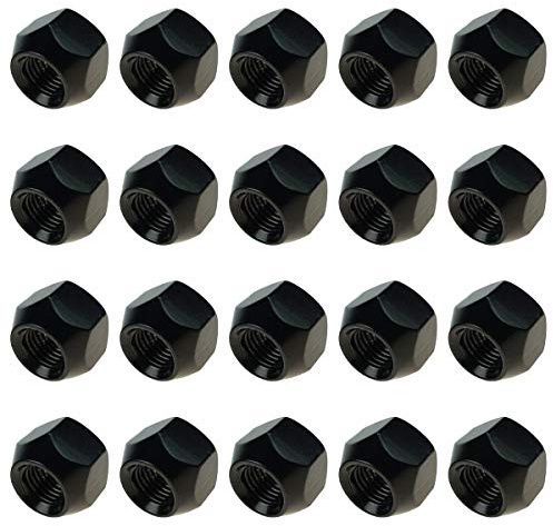 C CARBONADO 20x Offene Radmuttern M12x1,5 SW19 für Stahlfelgen SCHWARZ | für Stahlfelgen, 16 Stück, offen, M12x1,5