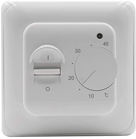 Heschen Termostato per riscaldamento radiante, HS-J01, AC230V 16A, Termostato manuale Controller, per il controllo dei dispositivi di riscaldamento elettrico