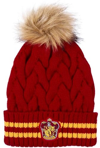 Harry Potter pom-pom stickad mössa