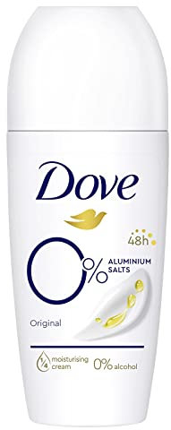 Dove Roll On Advanced Original Déodorant anti-transpirant, formule sans alcool et sels d'aluminium, jusqu'à 48 heures, pour homme et femme, 50 ml