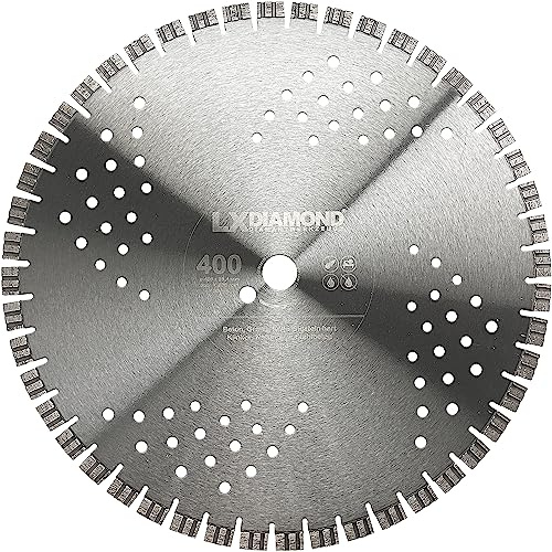 LXDIAMOND Diamant-Trennscheibe 400mm x 25,4mm Diamantscheibe für Kalksandstein hart Beton Granit Mauerwerk Hartgestein 400 mm passend für Schneidetische, Tischsägen, Trennjäger - in Premium Qualität