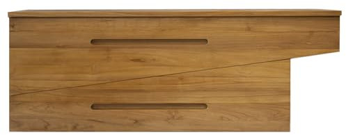 Teako Design Badunterschrank Clara aus Teakholz hängend, Waschbeckenunterschrank, Badezimmerschrank, Badezimmermöbel, Hängeschrank, Badezimmergestaltung mit Teakholz, Badezimmer, Größe: 50 cm