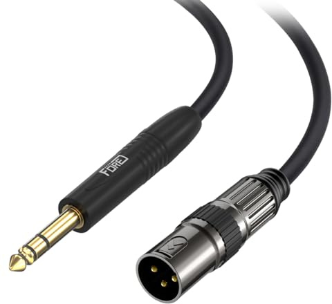 FORE 6,35 mm auf XLR Stecker Mikrofonkabel 1m