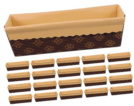 Alipis Teglia Per Plumcake in Carta Rettangolare, Teglie Da Forno Usa e Getta Resistenti All’olio, 25 Pezzi Per Cottura Di Pane, Dolci e Toast Per Feste e Occasioni Speciali