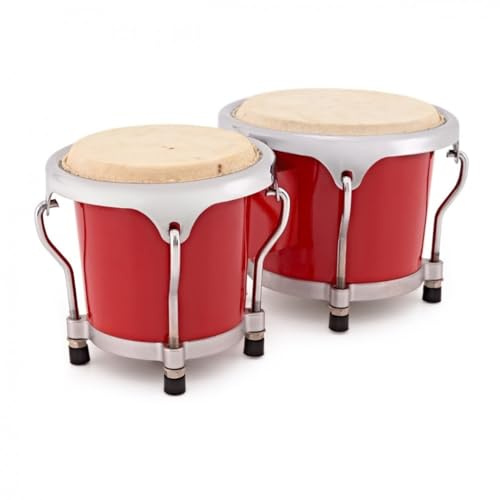 4 + 5 Mini-Bongo-Set für Kinder und Anfänger | Handgefertigte 4- und 5-Zoll-Bongos, Naturfelle mit verstellbarer Spannung, langlebige Kunststoffbauweise