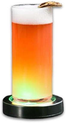 LED-Untersetzer, Licht für Getränke, wiederaufladbar, über USB aufladbar, beleuchtete Untersetzer für Bar, Bier, Getränke, Weinflasche, Tasse, leuchtende Matte, Becherhalter für Party, Hochzeit, Bar