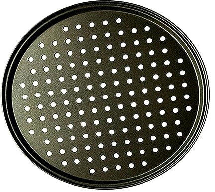 WANGZEYU Piatti Pizza 1 pz teglia for Pizza Perforata teglia for Pizza teglia da Forno 24,5 cm / 28 cm / 32 cm teglia for Pizza Perforata Perforata Antiaderente Piatti per Pizza(Color:24.5cm)