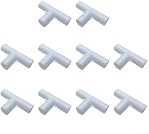Zuverlässige Campingzelt-Stangen-T-Verbindungen, 10 Stück, Innendurchmesser 16 mm (T-T-Stück)