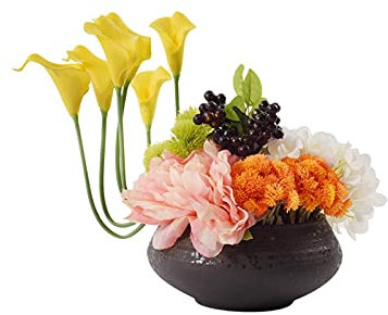Künstliche Blumen, Dekor, künstliche Blumen, Kunstblumensträuße mit Vase, künstlicher Bonsai für den Innenbereich, Gemüsegarten, Tischdekoration, Hochzeitsdekoration, künstliche Blumen/Dekoration