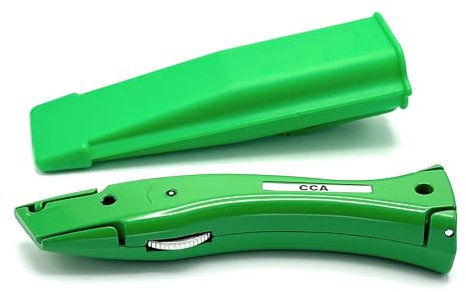 CCA Green Carpet Cutter Tool with Green Holder for The Professional and DIY Installer
