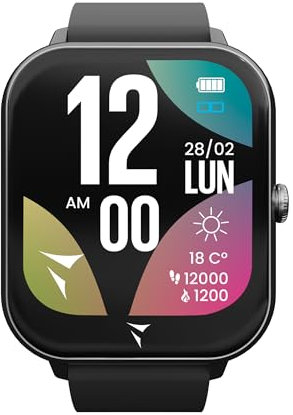TECHMADE VISION REVOLUTION, Smartwatch orologio digitale, schermo rettangolare full touch, GPS, chiamate, notifiche, funzione SOS, sport, Cardio, compatibile con IOS e Android