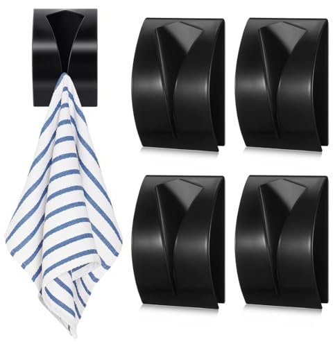 Bangbobi Porta Strofinacci Autoadesivo in Acciaio Inossidabile - Ganci per Asciugamani Senza Foratura - Morsetti per Asciugamani con Pratica rientranza per Appendere Gli Asciugamani