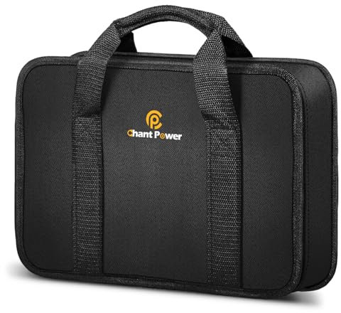 C P CHANTPOWER Portable Tool Bag 34 x 24 x 7 cm, Waterproof Rectangular Canvas Tote Bag with Extra Wide Mouth, Handle Design