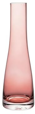 Kleine Blumenvase, breiter Hals, Glasvasen, transparent, Mini-Öffnung, Einzelstielvasen für dekorative Heimdekoration, Wohnzimmer, Büro und Tafelaufsätze (ohne Blume), 20 cm