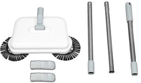 FLEXMAN 2 en 1 Mano de Empuje Manual, Máquina de Limpiador de Alfombras Plegable de 360 ​​Grados, Barredora de Migajas de Doble Uso Seco, Aspiradora para Apartamentos, Oficinas