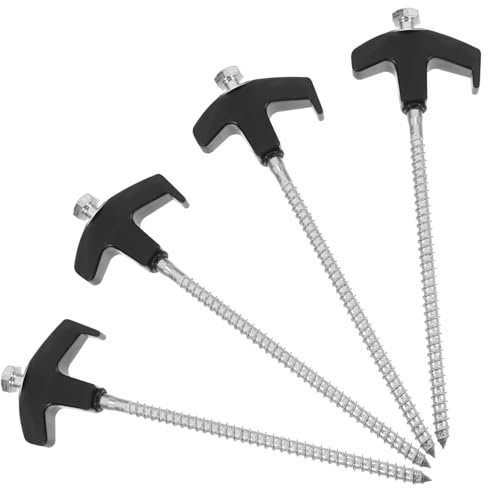 TOYANDONA 4stücke Zeltspikes Robustem Material Lange Erdnägel Mit Drehbarem Kunststoffkopf Für Camping Windfestigkeit Und Einfache Handhabung Im Freien