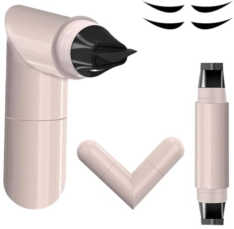 Vibbang Eyeliner Stempel, Wing Tip Pen, Eyelin-er Wasserfest Schwarz, Dual Eyeliner Schablone, Wischfestes Allwetter Make up für Alle Augenformenv für Partys, Reisen
