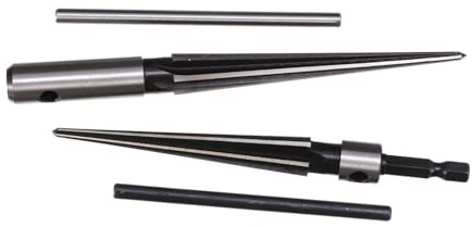 Lurrose Escariador Cónico para Desbarbar y Ampliar Perforaciones de Acero Mango en T 2 Piezas Chaflán Estriado Color Aleatorio para Madera y Agujeros en Paneles
