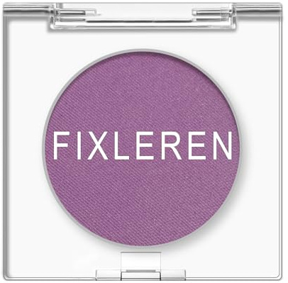 Fixleren Sombra de ojos única de color lila, sombra de ojos mate, sombra de ojos holográfica multicromática metálica de larga duración, maquillaje para escenario/fiesta. (Lila-S43)