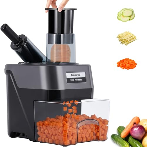 YUCHENGTECH 3 in 1 Electric Vegetable Chopper Dicer Slicer Commercial Electric Vegetable Dicer with A Dicing Mold Vegetable Slicer with A Slicing Mold Electrics Food Chopper with A Shredding Mold