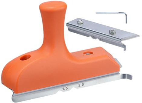 Amesor Cortador de Cantos - Cepilladora Manual Para Rebabas De Cantos - Cepillo Manual de Precisión para Recortar Rectos Curvos de ABS Madera PVC Biselados