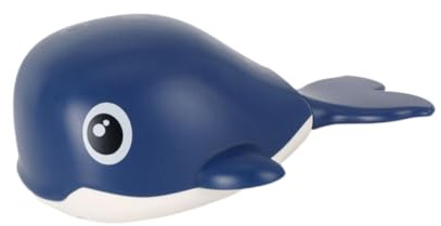 Gogogmee Badespielzeug für Wind up Schwimmender Wal Dunkelblau Leicht Greifbar Umweltfreundlich Sicher Badetiere Geschenk Badezeit Spaß