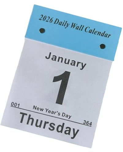 Moderne Abreißkalender 2026 Mit Hochwertigem Recyclingpapier Für Die Büroorganisation. Wandkalender Mit Abreißbaren Seiten Abreißbar