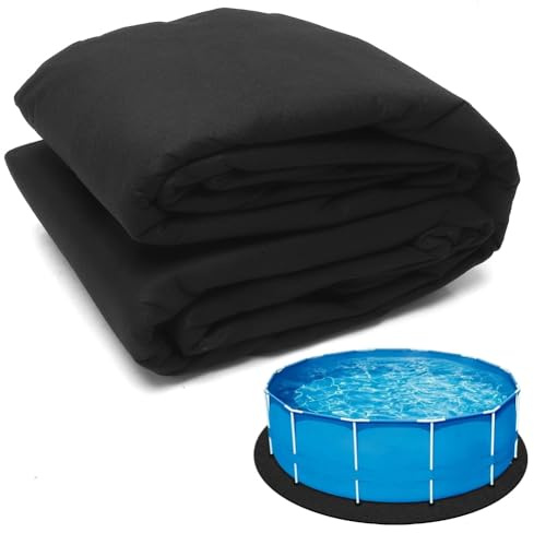 Poolunterlage Unterlage Rund Ø370cm, Pool Unterlage Outdoor, Schwimmbecken Matte Pool Bodenplane Faltbarer, rutschfeste Bodenschutzplane Bodenmatte Runde Poolmatte Whirlpool Unterlage Rund (370 cm)