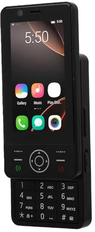 Garsent Telefono Slide 4G, con Touch Screen da 3,0 Pollici 2 GB 16 GB, Telefono Slide Dual SIM 4G con WiFi Bluetooth 5.0 2000 MAh, Touch Screen per Anziani Android 8.1 (BLACK)