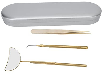 Ögonfransförlängning pincett set rostfritt stål räfflat handtag spegel avtagbar bärbar fransförlängning tillbehör