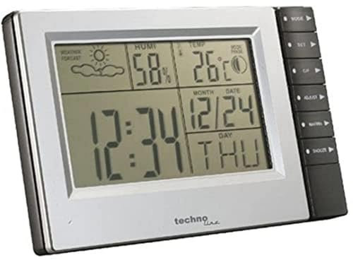 Technoline Wetterstation WS 9121 mit Vorhersage von Wettersituation, Innentemperatur und Mondphasenanzeige