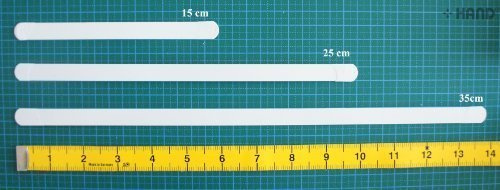 4 pezzi stecche in metallo bianco per corsetto - 12 mm spessore (Misura 25 cm)